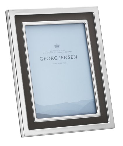 Georg Jensen - Manhattan, Faux Leather - Stainless Steel - Picture Frame, Size 5x7