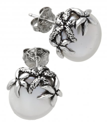 Giovanni Raspini - Tahiti Starfish, Pearl Set, Sterling Silver - Stud Earrings 10851