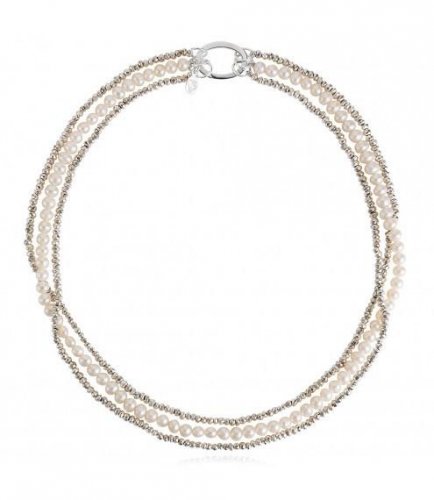 Claudia Bradby - Lucia Couture, Pearl and Pyrite Set, Sterling Silver Necklace, Size 45cm - CBNL0021