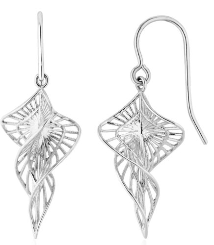 Guest and Philips - White Gold 9ct Drop Earrings 10-07-156