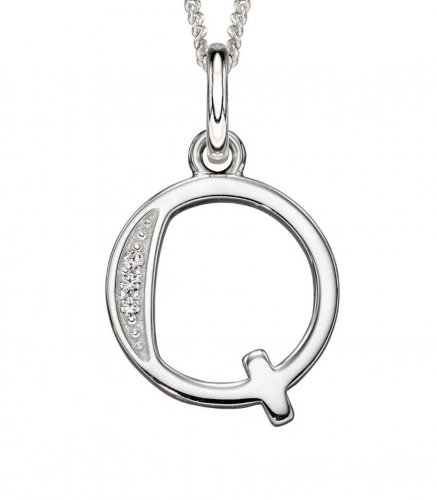 Gecko - Beginnings, Sterling Silver Letter Q Pendant