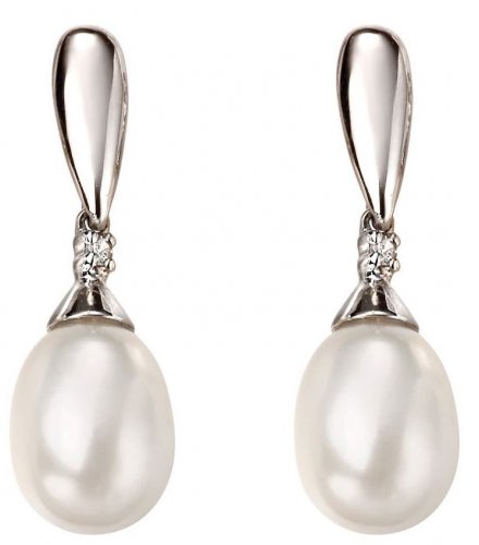 Gecko - Pearl Set, White Gold - Drop Earrings GE2075W GE2075W