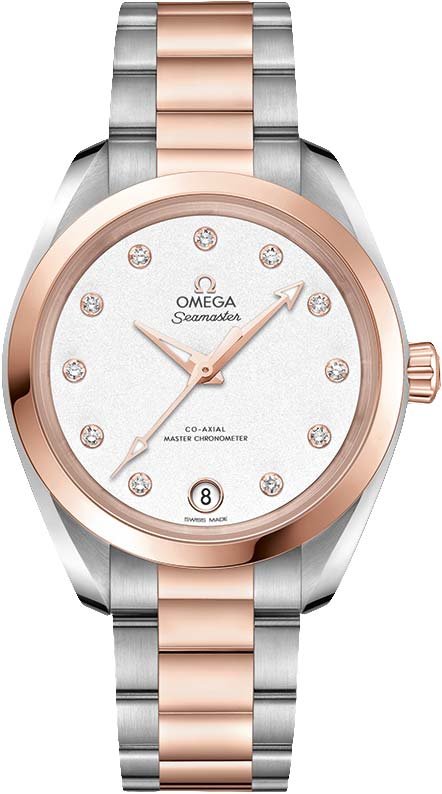 omega rose gold womens watch