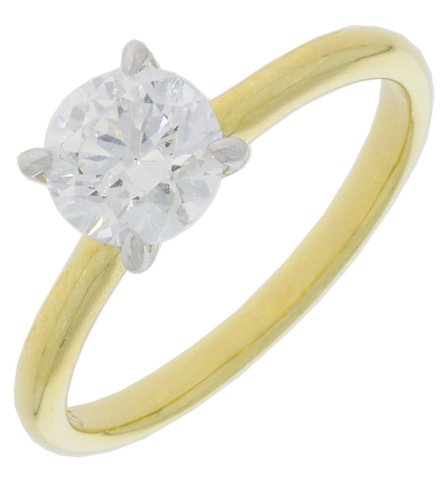 Guest and Philips - Lab Grown Diamond Set, Yellow Gold - White Gold - 9ct LG 1ct 1st D VS2 Solitaire Ring, Size O 09RIDI96150 CERT241