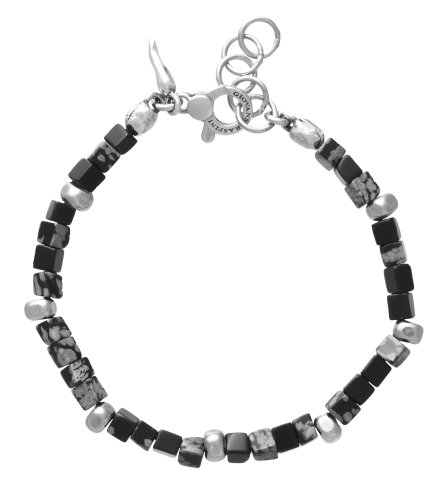 Giovanni Raspini - Sterling Silver - Obsidian Bracelet, Size 22cm 11863L