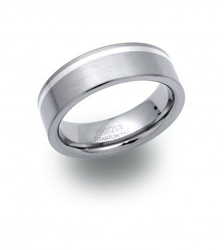 Unique - Silver / Titanium Ring, Size 