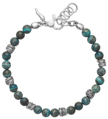 Giovanni Raspini - Tango, Sterling Silver - Jasper Bracelet, Size 22cm 11367L
