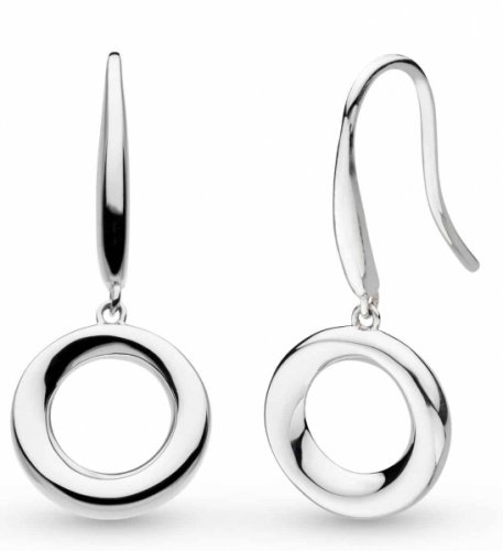 Kit Heath - Bevel, Rhodium Plated Drop Earrings 6172RP