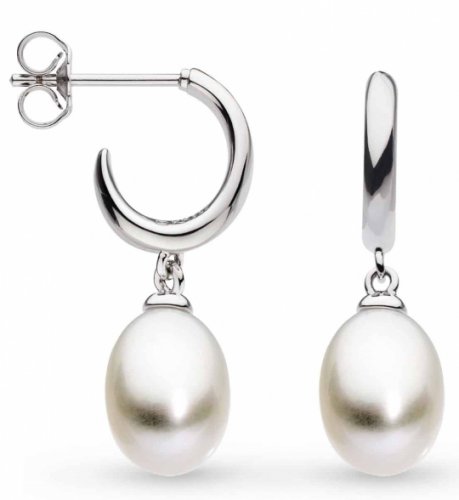 Kit Heath - Pearl Set, Sterling Silver - Rhodium Plated - Earrings 50183FP