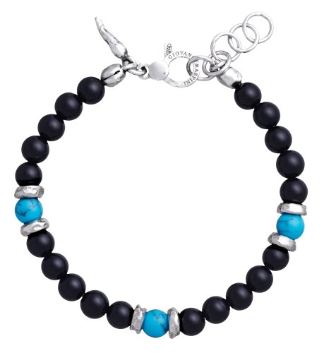 Giovanni Raspini - Tango, Onyx Set, Sterling Silver - Turquoise Bracelet, Size 22cm 11651L