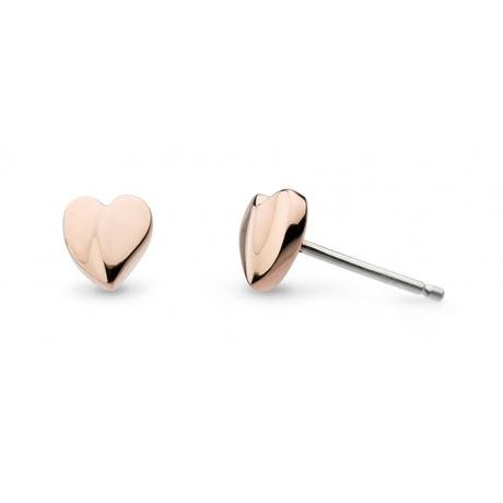 Kit Heath - Sweet Heart, Rose Gold Plated Heart Earrings 40032RG021