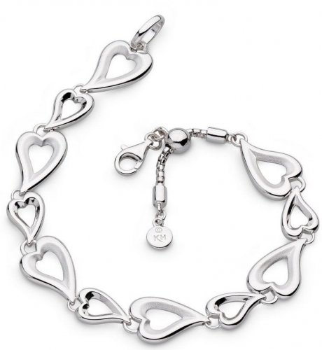 Kit Heath - Desire Love Story, Rhodium Plated - Multi-Link Slider Bracelet, Size 7.5