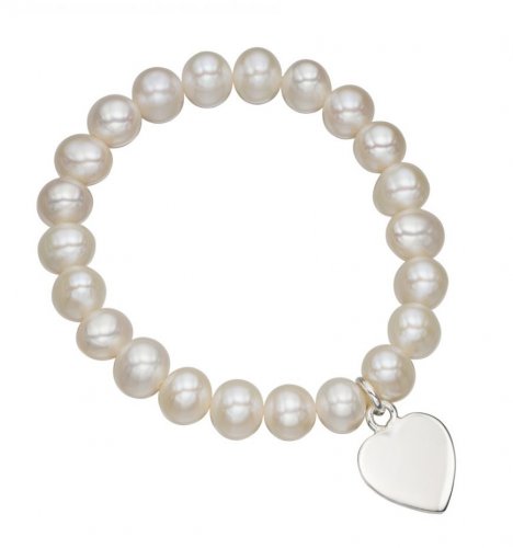 Gecko - Pearl Set, Sterling Silver Bracelet with Heart