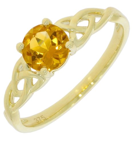 Guest and Philips - 9ct, Citrine Set, Yellow Gold - CELTIC RING 09RIGH87478