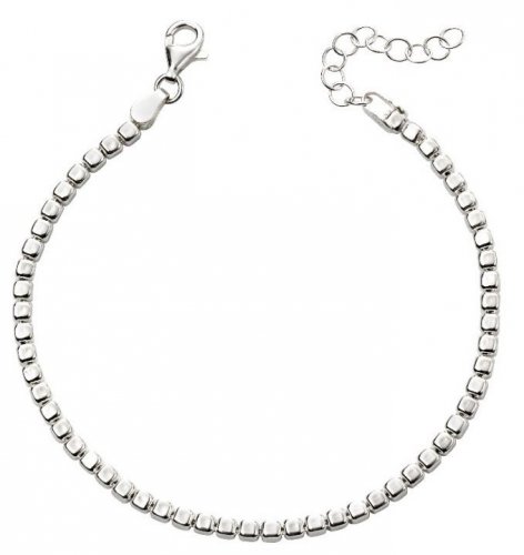 Gecko - Sterling Silver Round Cube Link Bracelet B5190