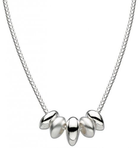 Kit Heath - Coast Tumble, Sterling Silver - Rhodium Plated - Sand Necklace, Size 18