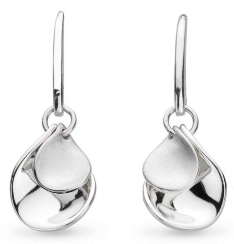 Kit Heath - Blossom Enchanted, Rhodium Plated Petal Drop Earrings 60356SRP