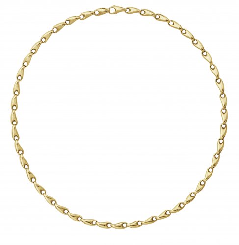 Georg Jensen - Reflect, Yellow Gold - Slim Link Necklace, Size 45cm 20001285
