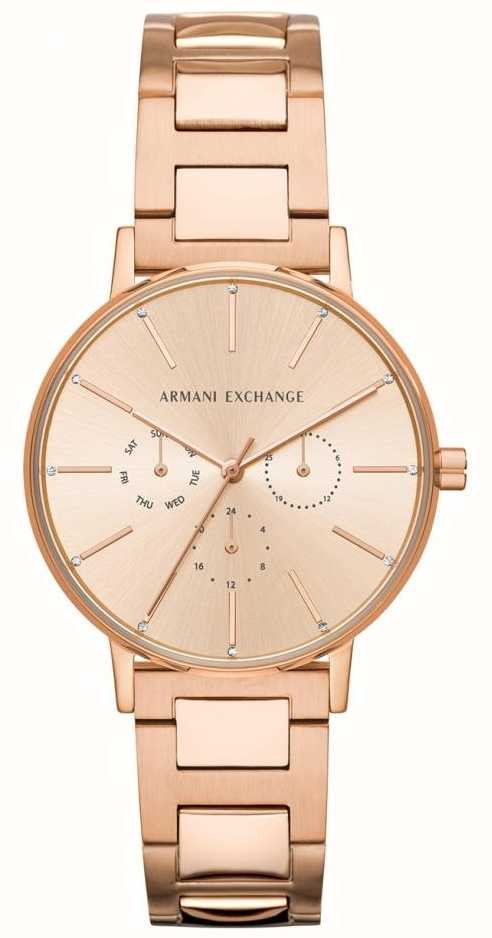 gold watch armani exchange