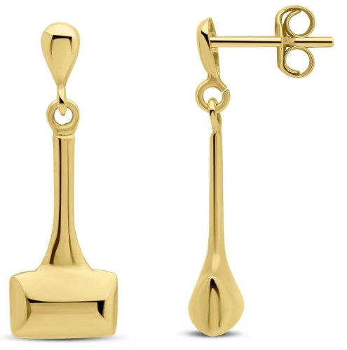 Herbert Marx - Yellow Gold 9ct Teardrop Earring - 10-02-087
