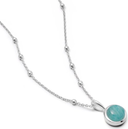 Daisy - Blue Mohave Healing Stone, Sterling Silver NECKLACE HN2010-SLV