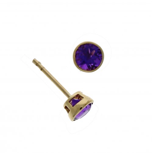 Guest and Philips - Amethyst Set, 9ct Yellow Gold Stud earrings - 03-20-206