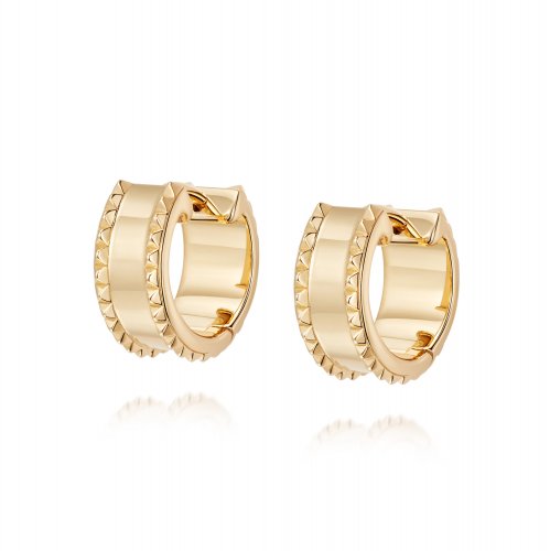 Daisy - Yellow Gold Plated Vivienne Huggie Hoop Earrings HUG19-GP