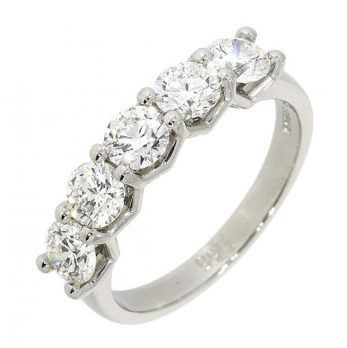 Guest and Philips - D 1.57ct Set, Platinum - 5st Eternity Ring 12709G40