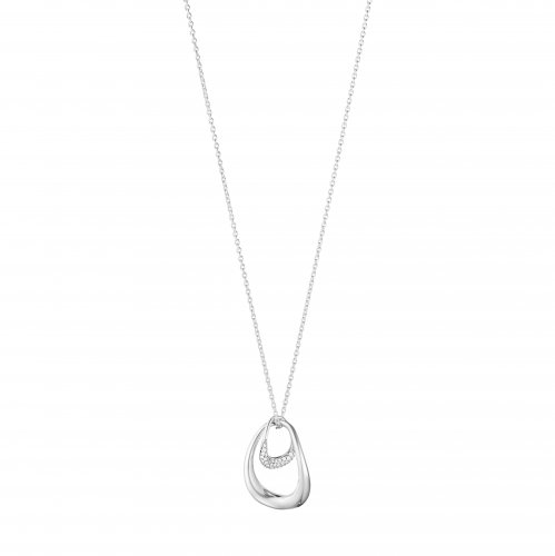 Georg Jensen - Offspring, Diamond Set, Sterling Silver - 0.08ct Necklace 10015848