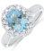 Guest and Philips - 0.50pts Diamond, Aquamarine Set, Platinum - Oval 9x7 Ring PLRIDG85222