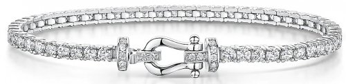 Jools - Cubic Zirconia Set, Sterling Silver - Tennis Bracelet hbb1011