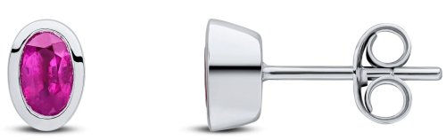 Guest and Philips - Ruby Set, White Gold - 9ct Earrings 33-23-036