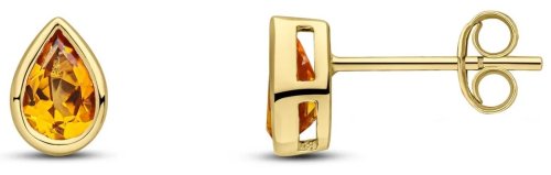 Guest and Philips - 9ct, Citrine Set, Yellow Gold - Stud Earrings 33-71-058