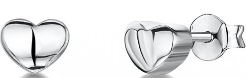 Jools - Sterling Silver - Heart Earrings, Size 7MM HBE2013