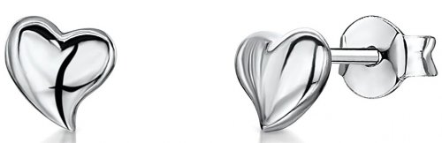 Jools - Sterling Silver - Heart Earrings, Size 6MM HBE2012
