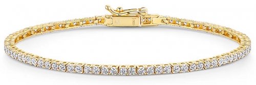 Jools - Cubic Zirconia Set, Yellow Gold Plated - Tennis Bracelet hbb1015-yg