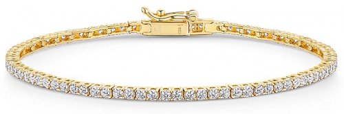 Jools - Cubic Zirconia Set, Yellow Gold Plated - Tennis Bracelet hbb1015-yg