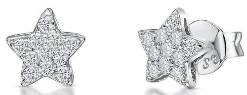 Jools - Cubic Zirconia Set, Sterling Silver - STAR EARRINGS KPE1777