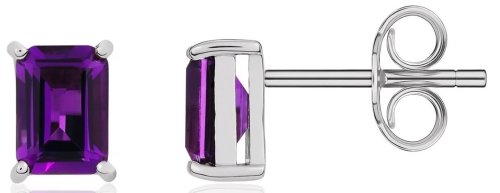 Guest and Philips - Amethyst Set, White Gold - 9ct Oct Earrings, Size 9x7mm 33-51-102