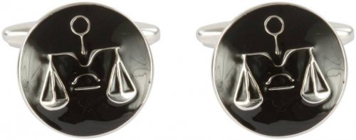 Dalaco - Scales of Justice, Rhodium Plated Cufflinks 90-1531