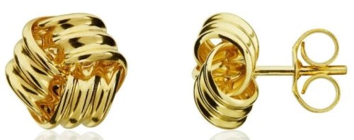Guest and Philips - 9ct, Yellow Gold Knot Earrings 10-01-158