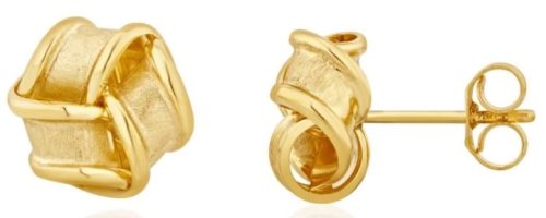 Guest and Philips - Yellow Gold 9ct Knot Earrings 10-01-178