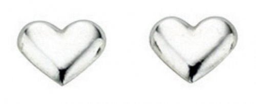 Gecko - Sterling Silver Heart Stud Earrings