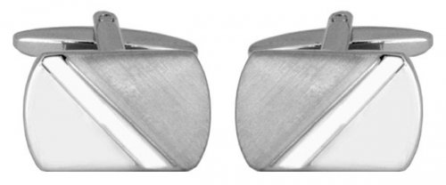 Dalaco - Stainless Steel Diagonal Brushed Cufflinks 90-1129
