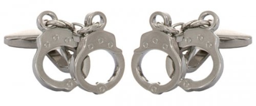 Dalaco - Handcuff, Rhodium Plated Cufflinks 90-1229