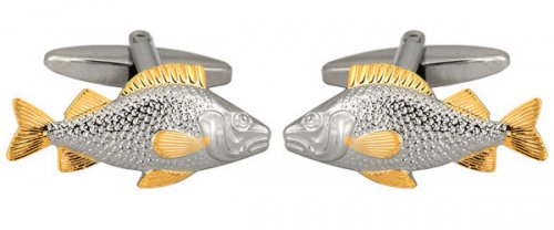 Dalaco - Fish, Yellow Gold Plated Cufflinks 90-1216