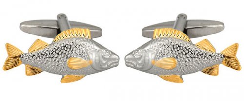 Dalaco - Fish, Yellow Gold Plated Cufflinks 90-1216