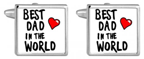 Dalaco - Best Dad, Rhodium Plated Cufflinks 90-1089