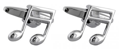 Dalaco - Crotchet, Rhodium Plated Cufflinks 90-1017