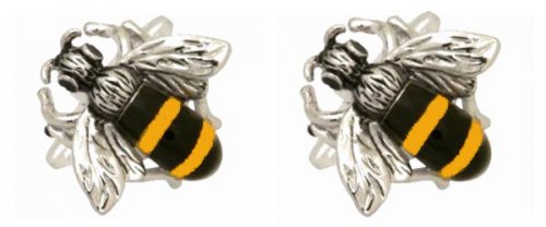 Dalaco - Rhodium Plated Bee Cufflinks 90-1376